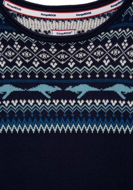 KangaROOS Norwegerpullover im winterlichen Design