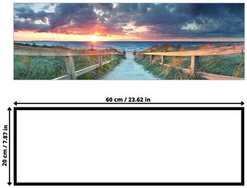 Victor (Zenith) Acrylglasbild Acrylglasbild Ostfriesland Düne Weg zum Strand - Größe: 20 x 60 cm, Landschaften, in 20x60 cm, Glasbilder Natur, Acrylglasbilder Strand / Meer