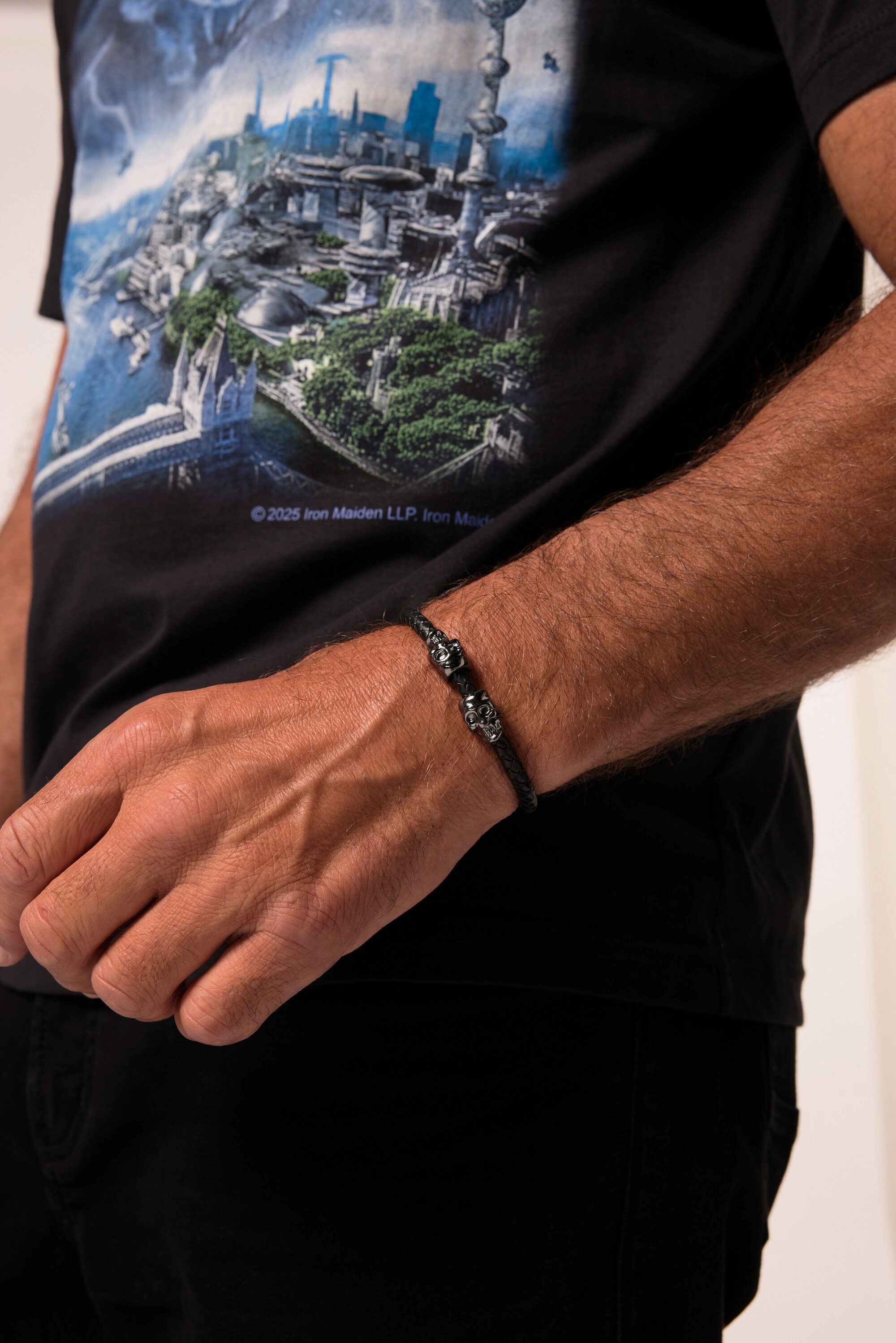 JP1880 Schmuckset Armband Totenköpfe
