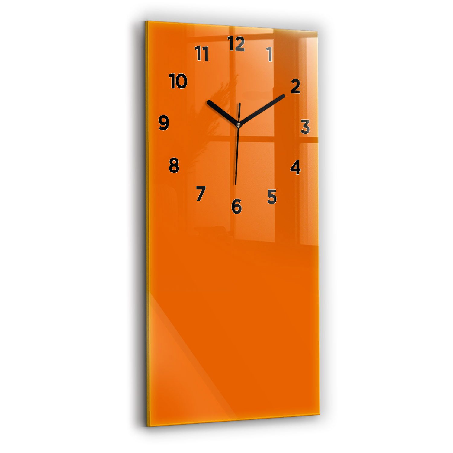 Tulup Wanduhr Wanduhr Glasuhr Rechteckige Wanduhr 30 x 60 cm Uhr aus Gehärtetem Glas