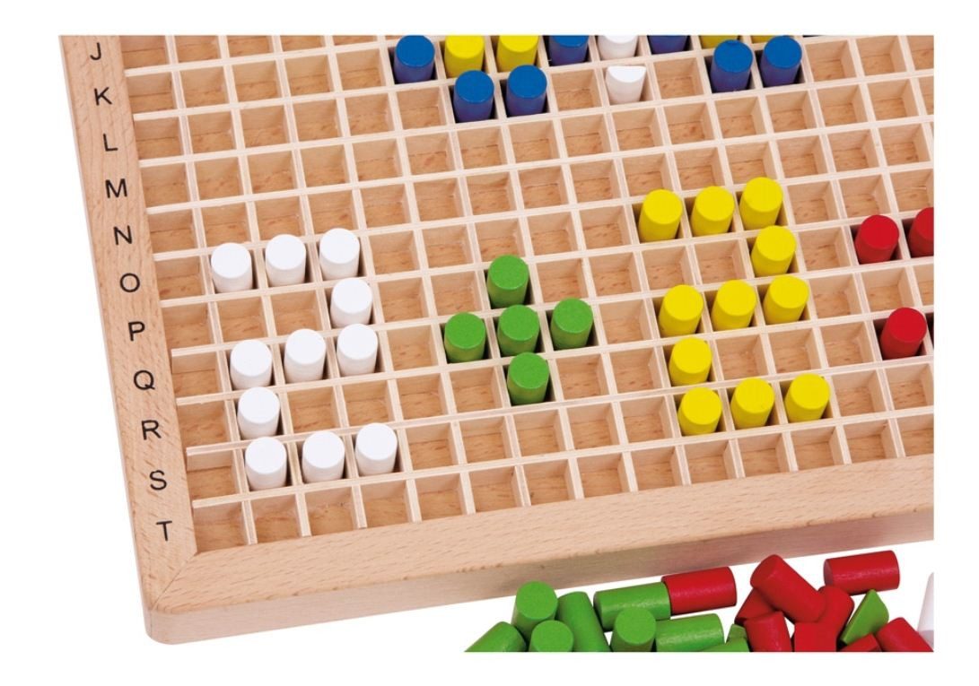 small foot company Lernspielzeug Kreatives Steckspiel aus Holz – 50 bunte S günstig online kaufen