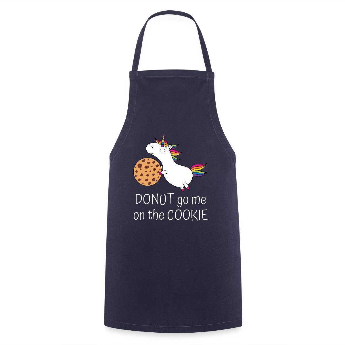 Spreadshirt Kochschürze Einhorn Keks Donut Go Me On The Cookie Lustiger Spruch Kochschürze, (1-tlg)