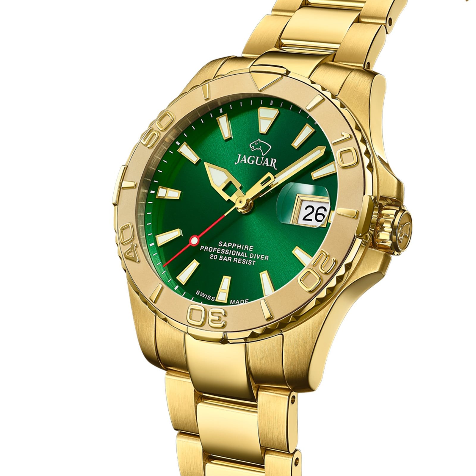 JAGUAR Quarzuhr Jaguar Herrenuhr Edelstahl gold Jaguar Pro, (Analoguhr), He günstig online kaufen