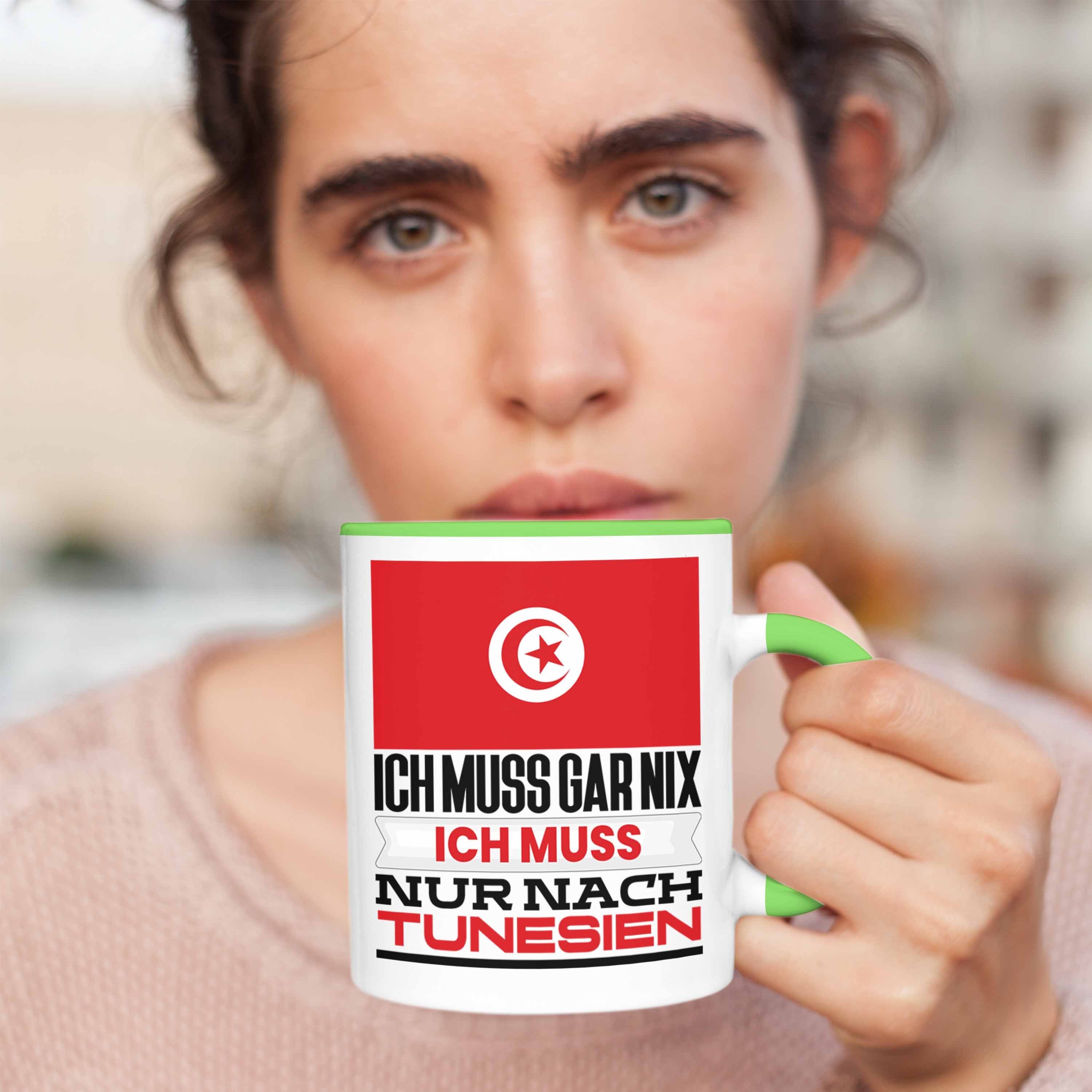 Urlaub Tasse Geburtstag Geschenk Trendation Tasse Tunesien Geschenkidee Ich Tunesen für Grün