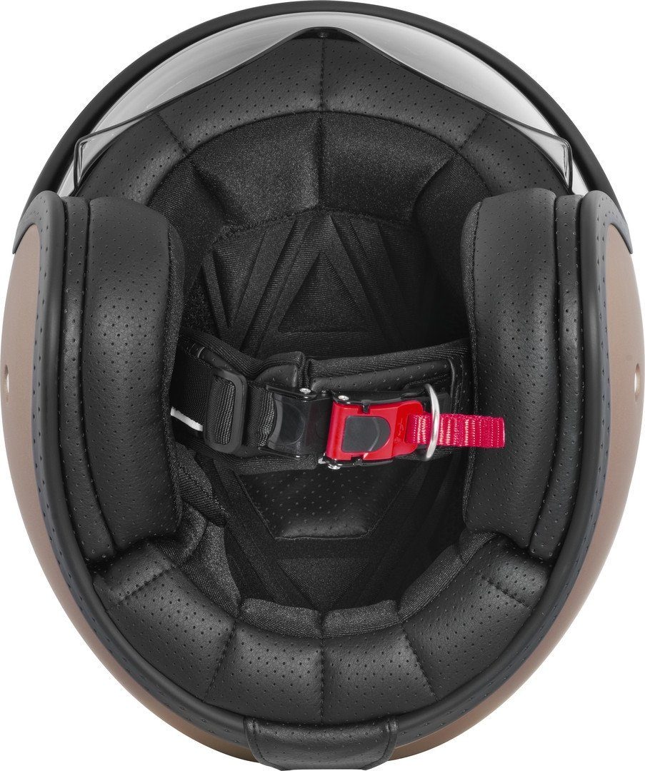 Bogotto Motorradhelm H589 Solid Jethelm, herausnehmbares Innenfutter,integriertes Sonnenvisier