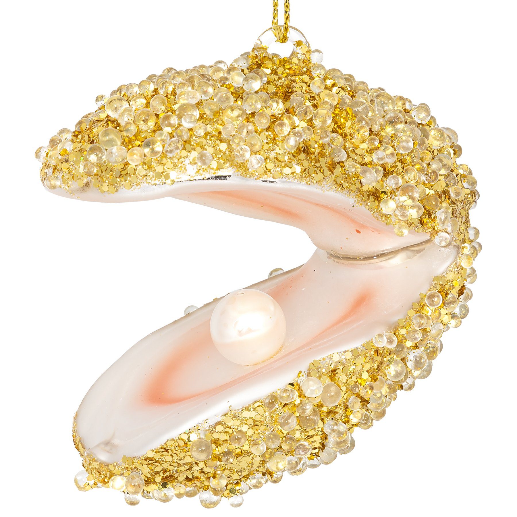 SIKORA Christbaumschmuck Auster besondere Weihnachtskugel Glas Anhänger – B günstig online kaufen