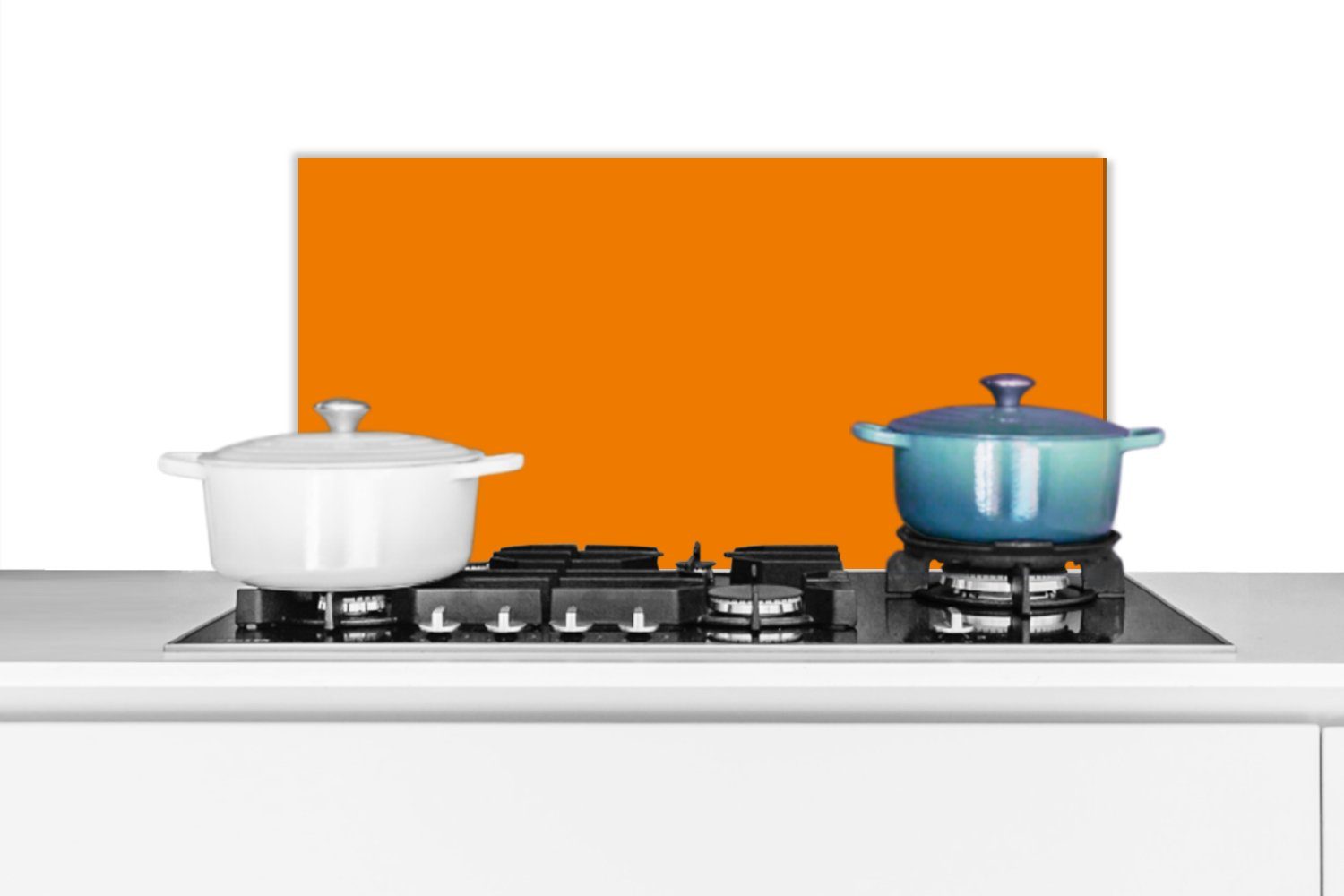 Orange - gegen für MuchoWow Küchenrückwand - Küchen Jahreszeiten cm, Schmutzflecken Farbe, Herbst Wandschutz, 60x30 (1-tlg), Fett - und
