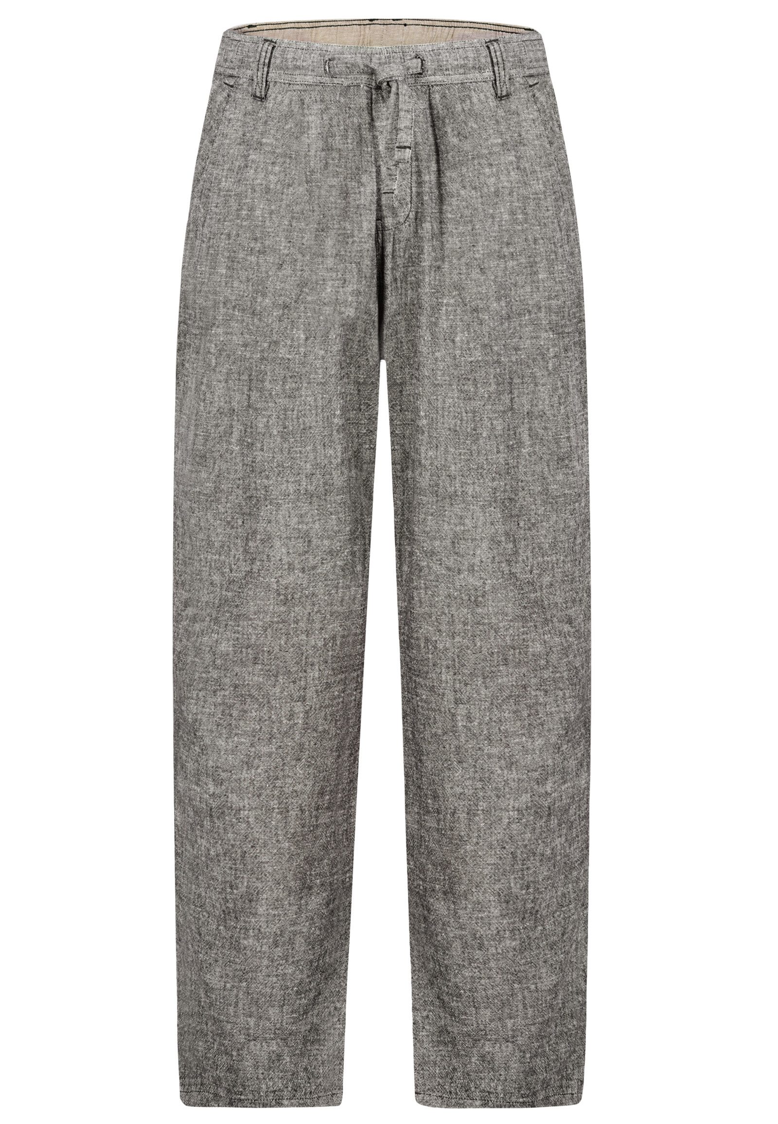 Eight2Nine Stoffhose Herren Hose aus Viskose-Leinen-Mix Melange-Optik, bequemer Gummibund
