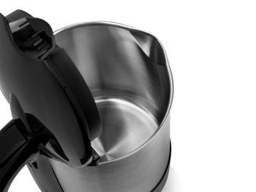 PRINCESS Wasserkocher, 1.7 l, 2200 W, groß Teekocher leise mit 360°-Fuß, aus Edelstahl elektrisch ohne Kabel