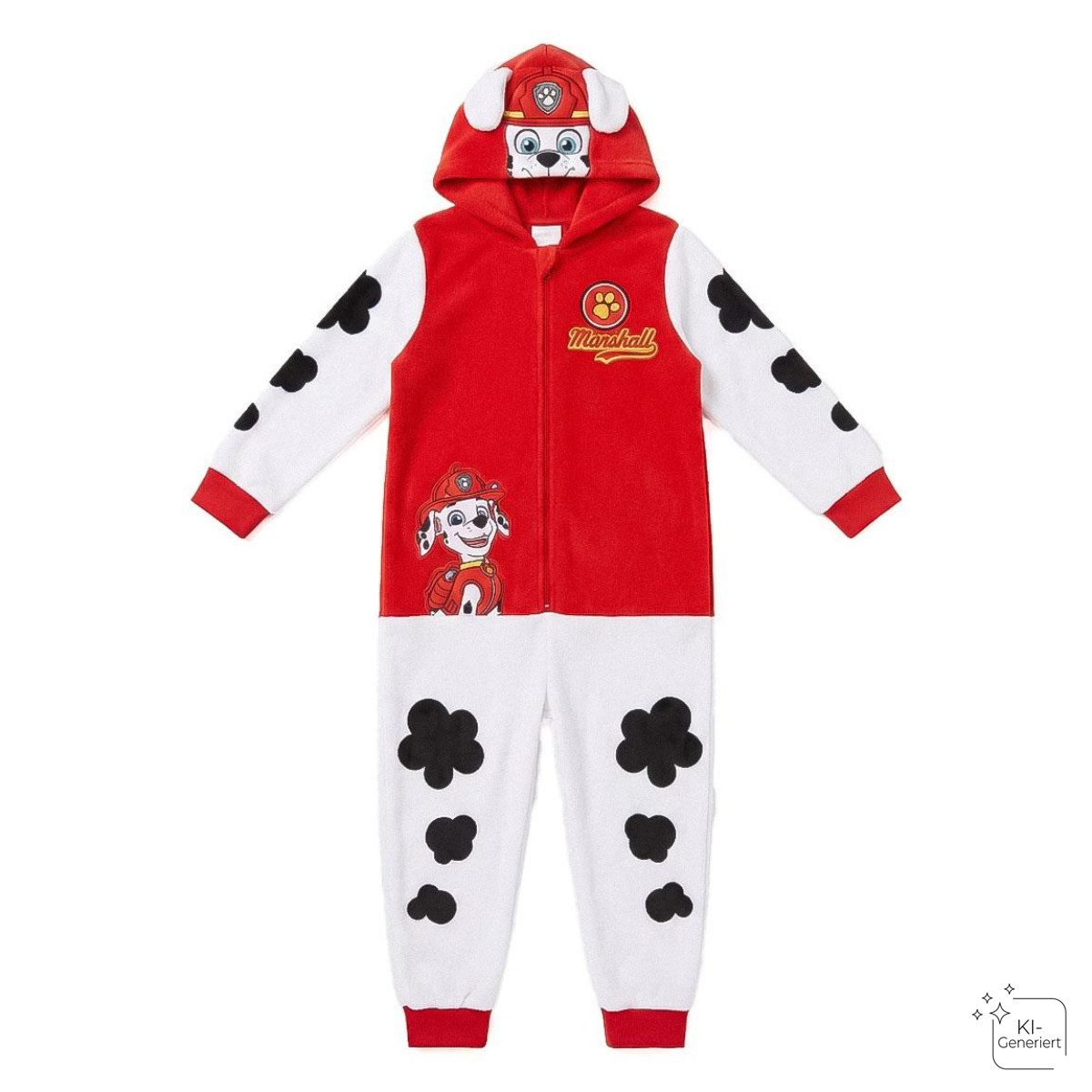 PAW PATROL Pyjama Kinder Pyjama Einteiler mit Zip und Applikationen