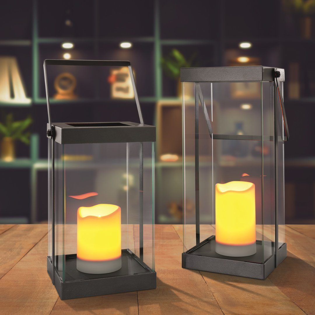 technik@all LED Laterne LED Laternen 2er Set "Garda" aus Metall/Glas incl. günstig online kaufen