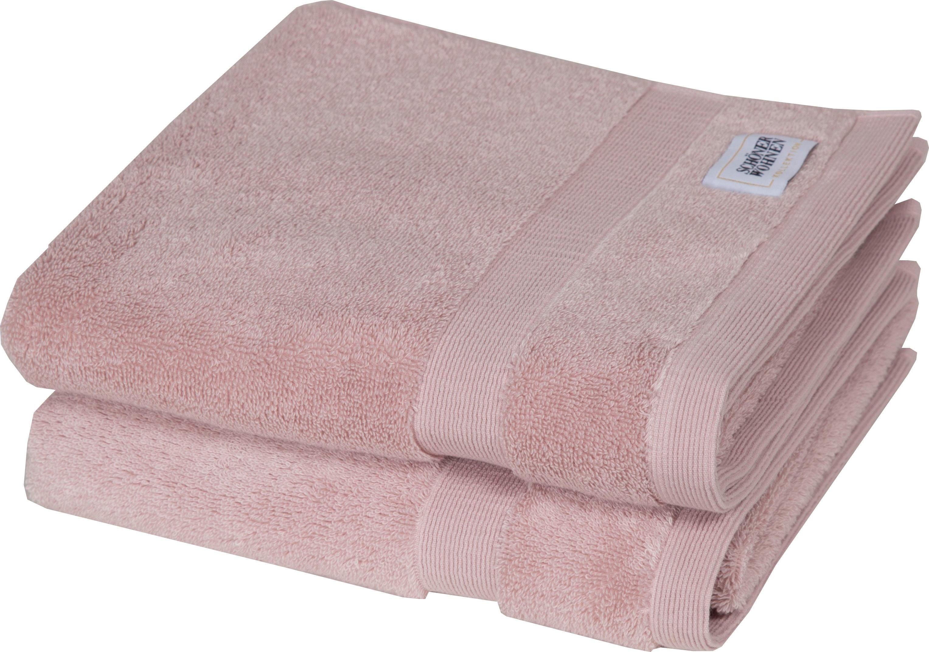 SCHÖNER WOHNEN-Kollektion Handtücher Cuddly, schnell trocknende Frotteevelours Airtouch-Qualität (2-St), rosa