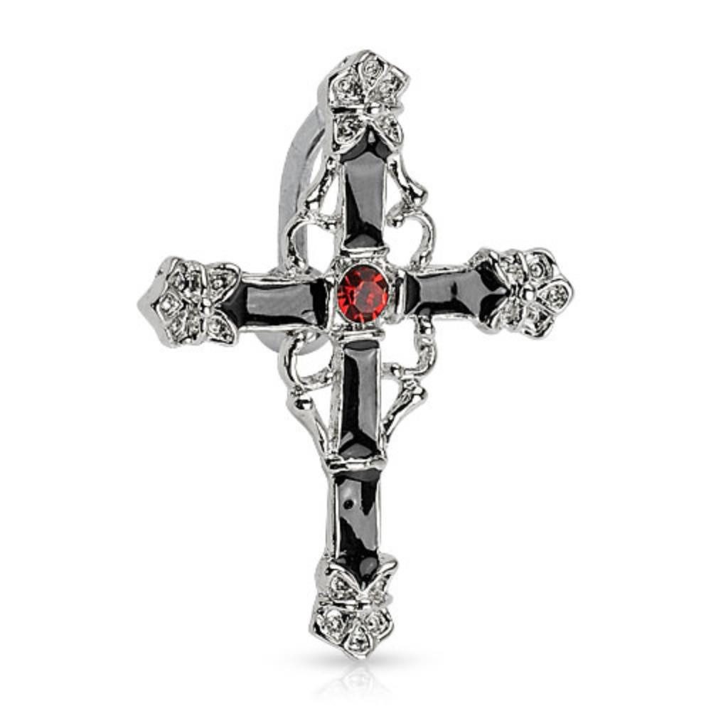 Order & Smile Schmuck Bauchnabelpiercing Bauchnabelpiercing Top Down Reverse Kreuz