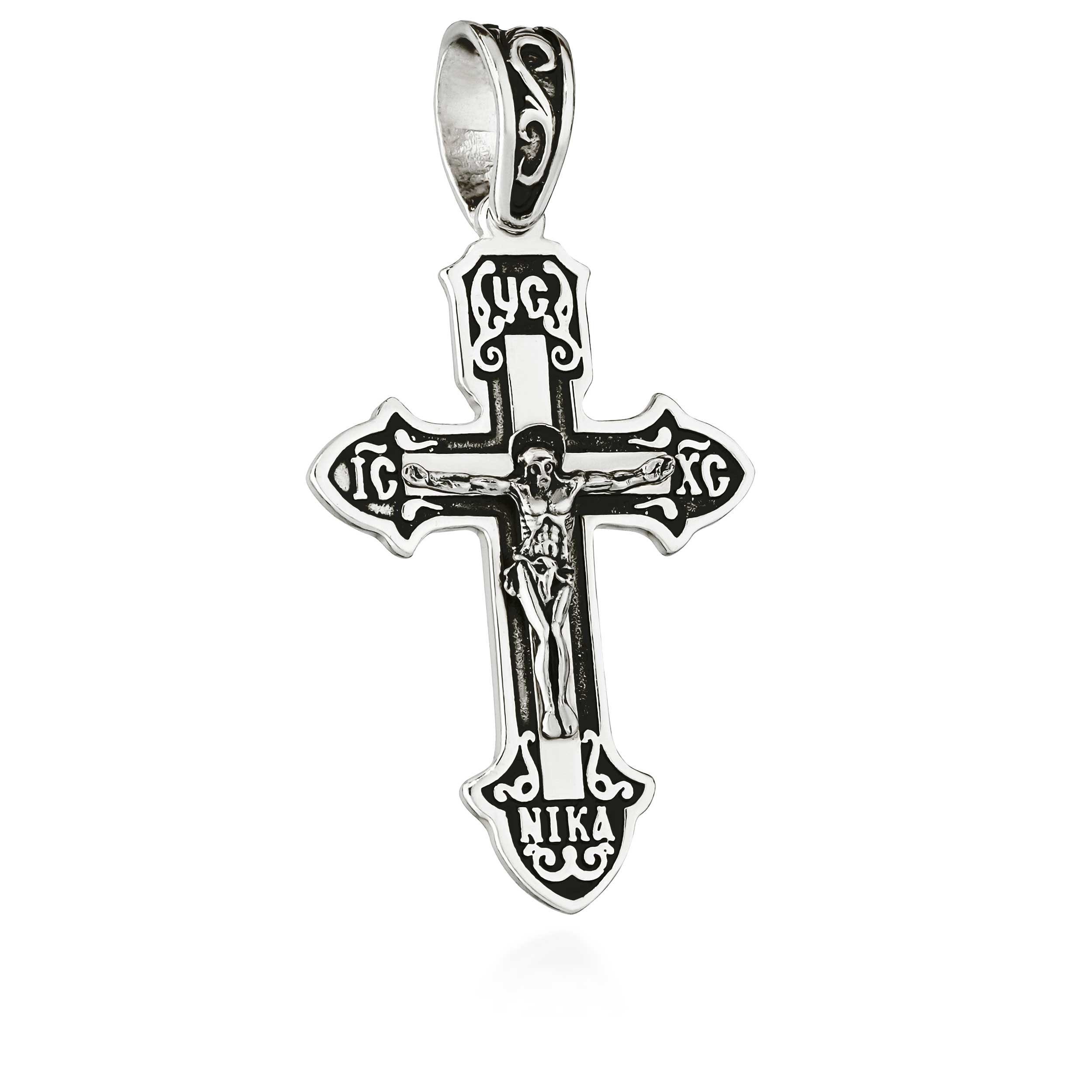 Kreuzanhänger Kettenanhänger 925 Silber Kruzifix 34mm x 22mm fein Göttliche Pracht i