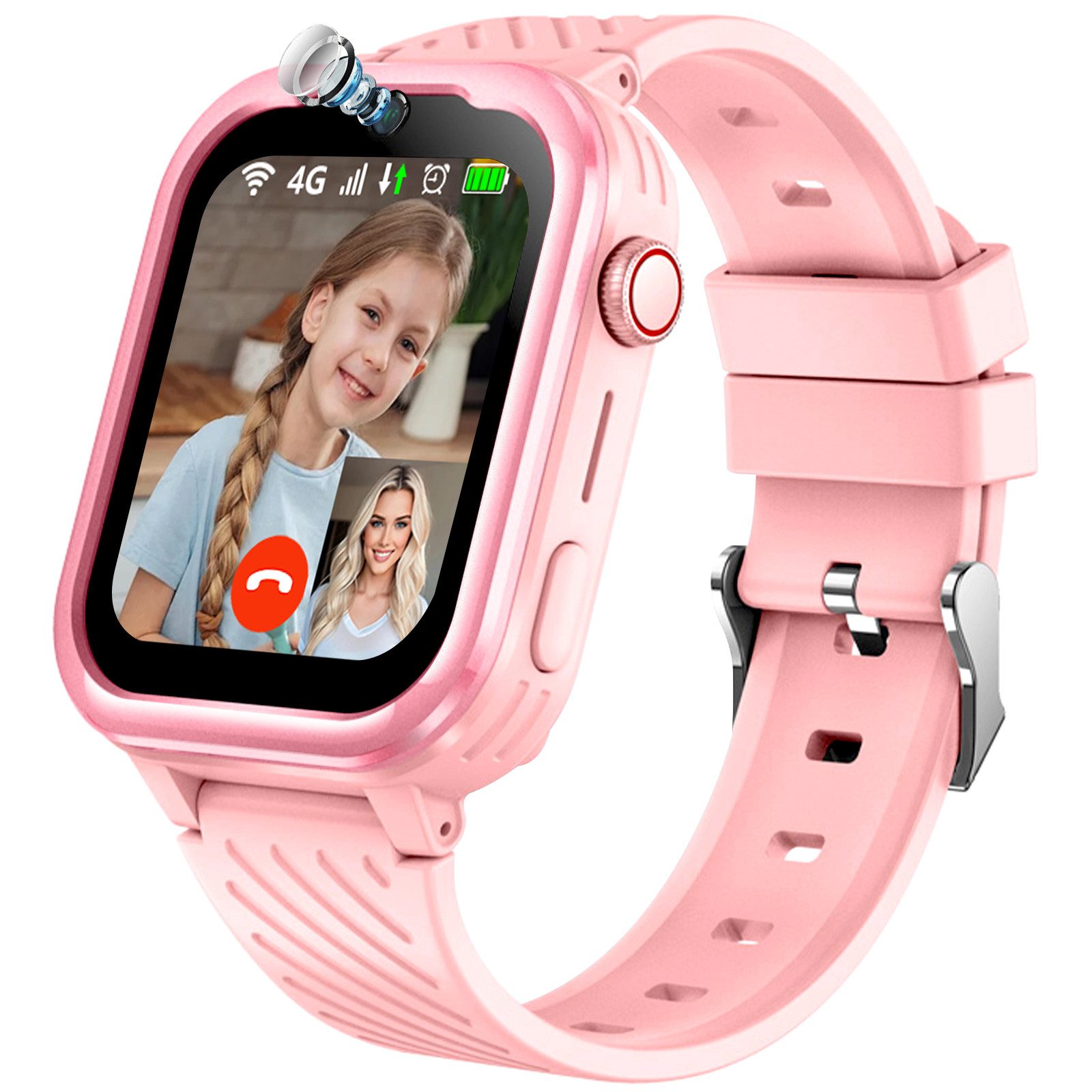 Kinder Smartwatch, Kinderuhr mit GPS, HD-Videoanrufe und 4G-Anrufe Smartwatch