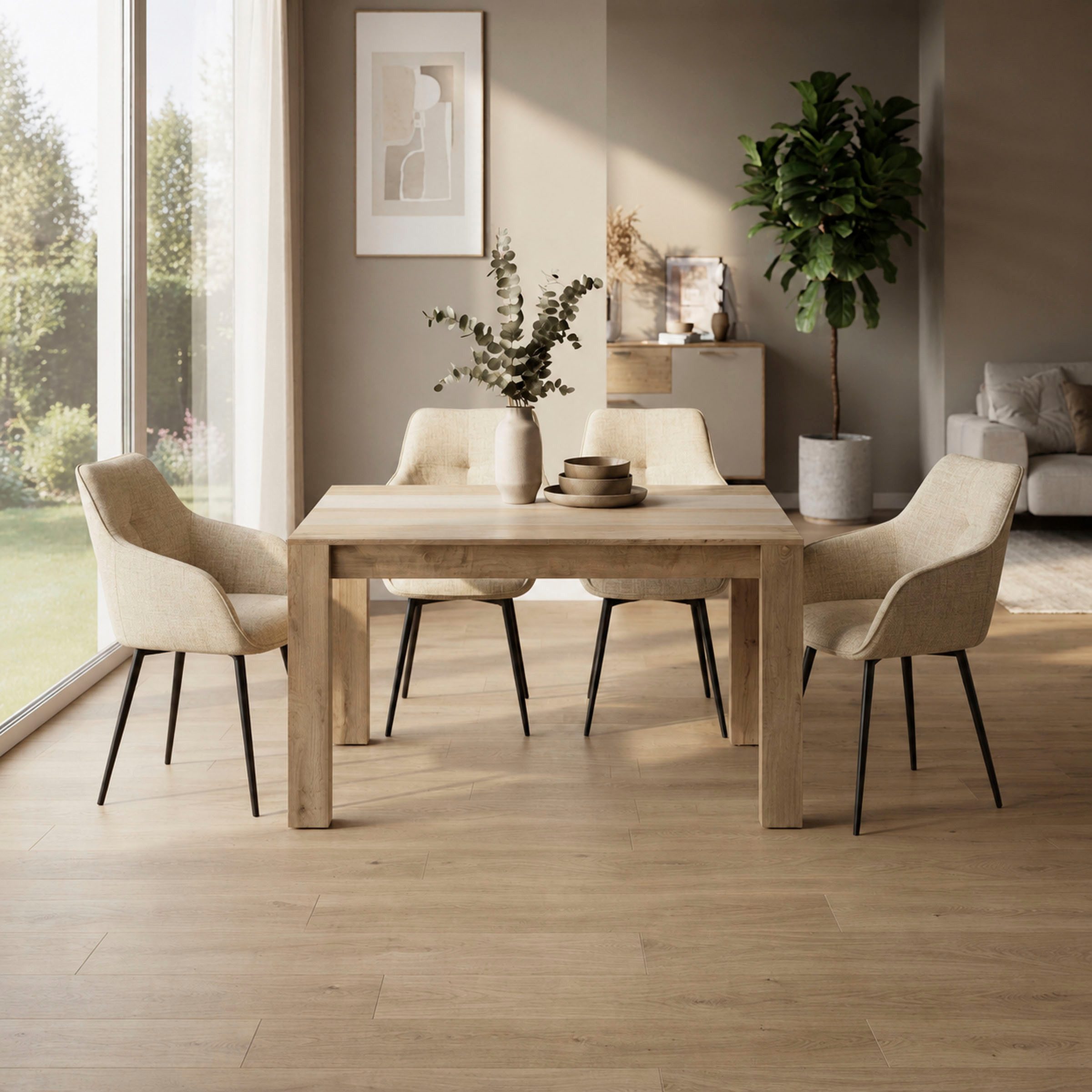 OTTO home Esszimmerstuhl Azura, 2er-Set (2 St), Moderner Armlehnstuhl mit 360 Grad drehbarer Sitzschale in Webstoff – Bild 2 von 5
