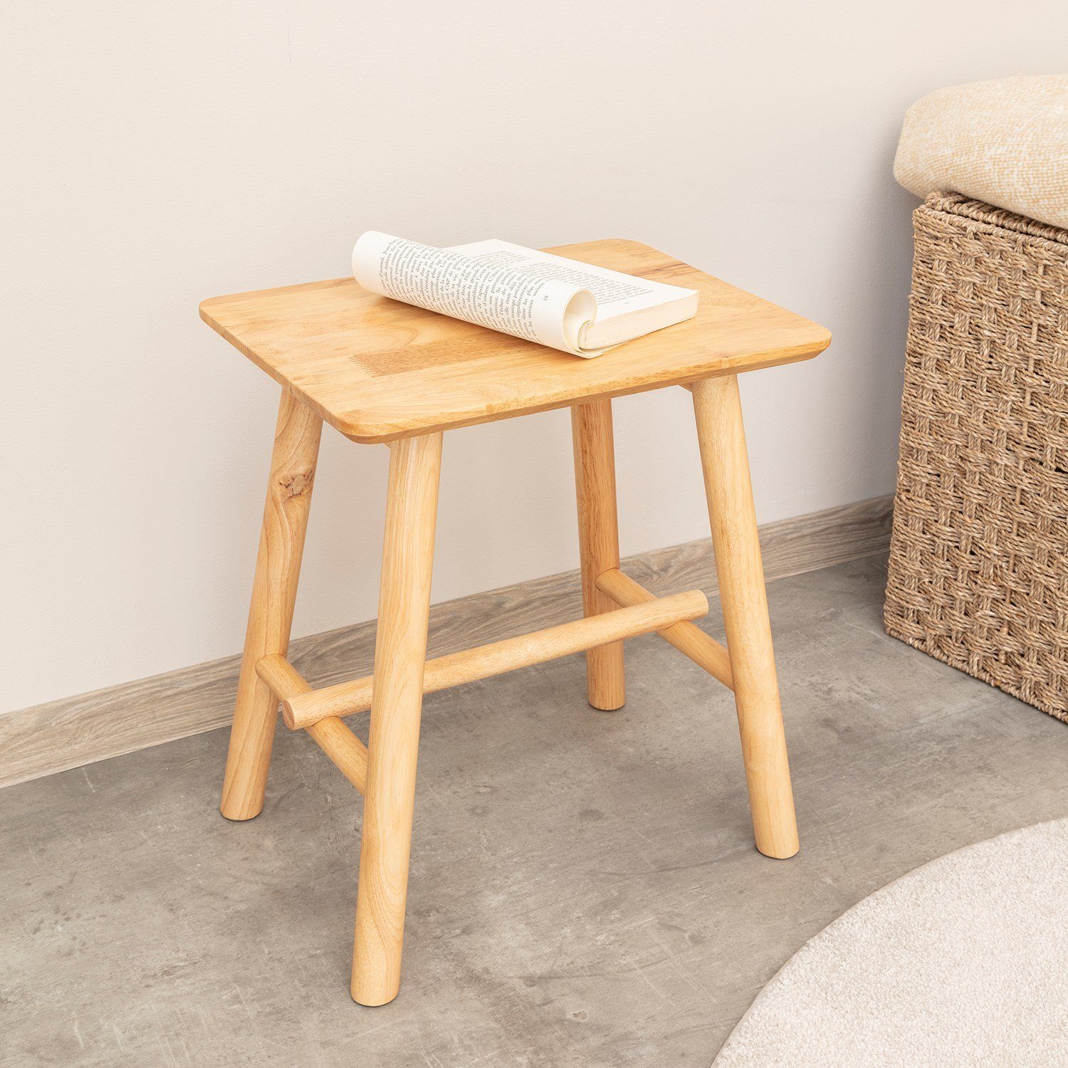 Hocker Norrvik - Braun, Eckig, 40x30x45 günstig online kaufen