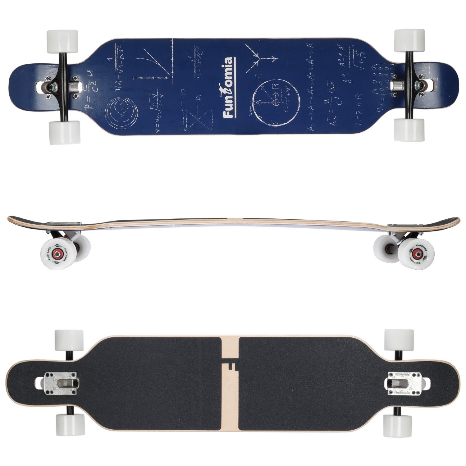Thumbnail - FunTomia Longboard Longboard in 3 Flex Stufen Camber Ahornholz + T-Tool mit LED Rollen, Camber Twin Tip