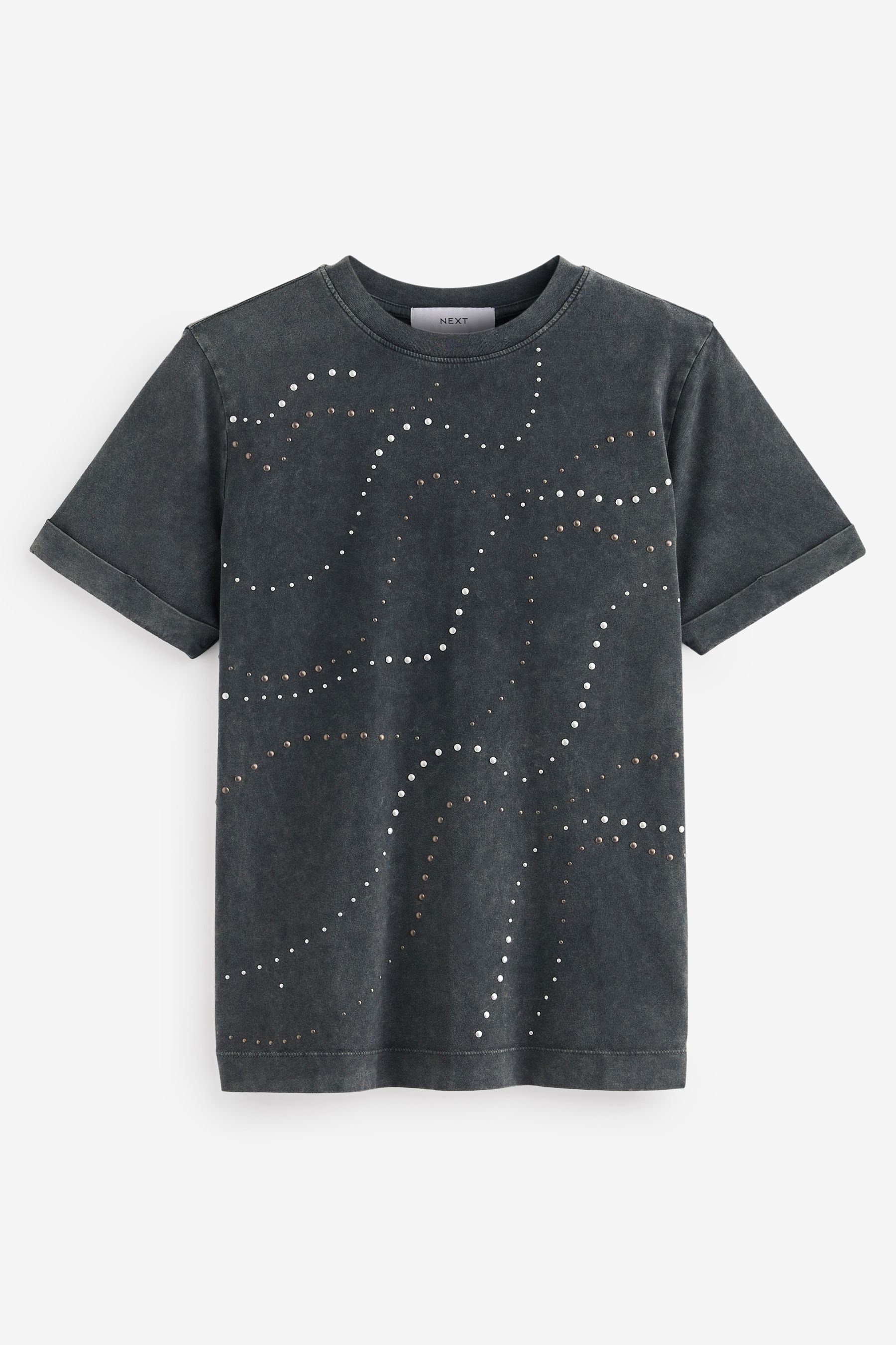 Next T-Shirt Kurzärmliges T-Shirt mit Rundhalsausschnitt (1-tlg) Charcoal Grey | T-Shirts