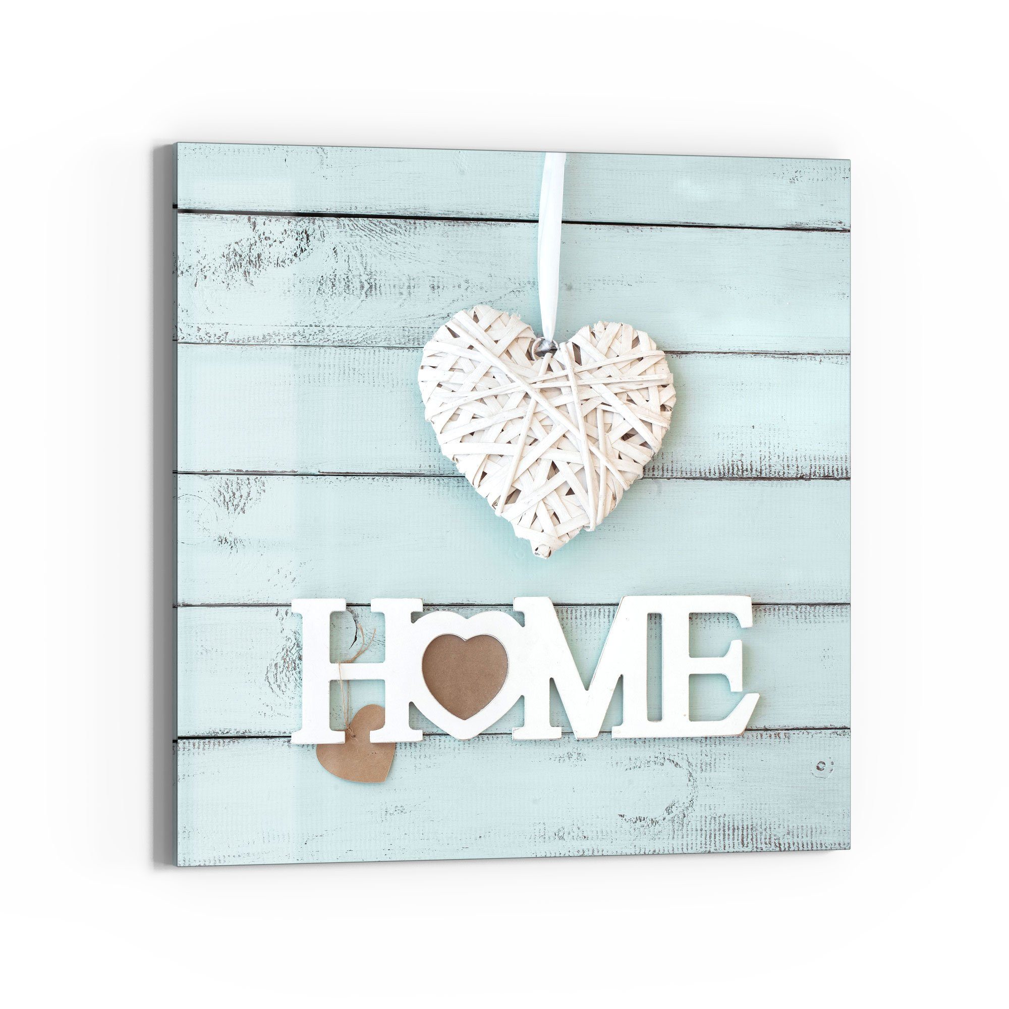 DEQORI Magnettafel 'Holzschrift HOME', Whiteboard Pinnwand beschreibbar