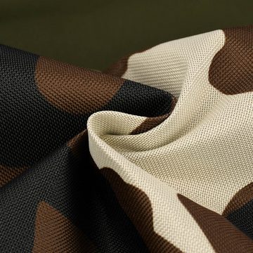 SCHÖNER LEBEN. Stoff Polyester Stoff Meterware PVC Coating wasserabweisend Camouflage braun, abwaschbar