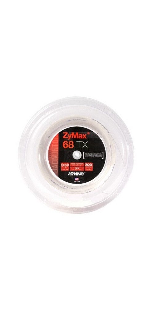 Badmintonsaite Zymax 68 TX weiss 200m Rolle