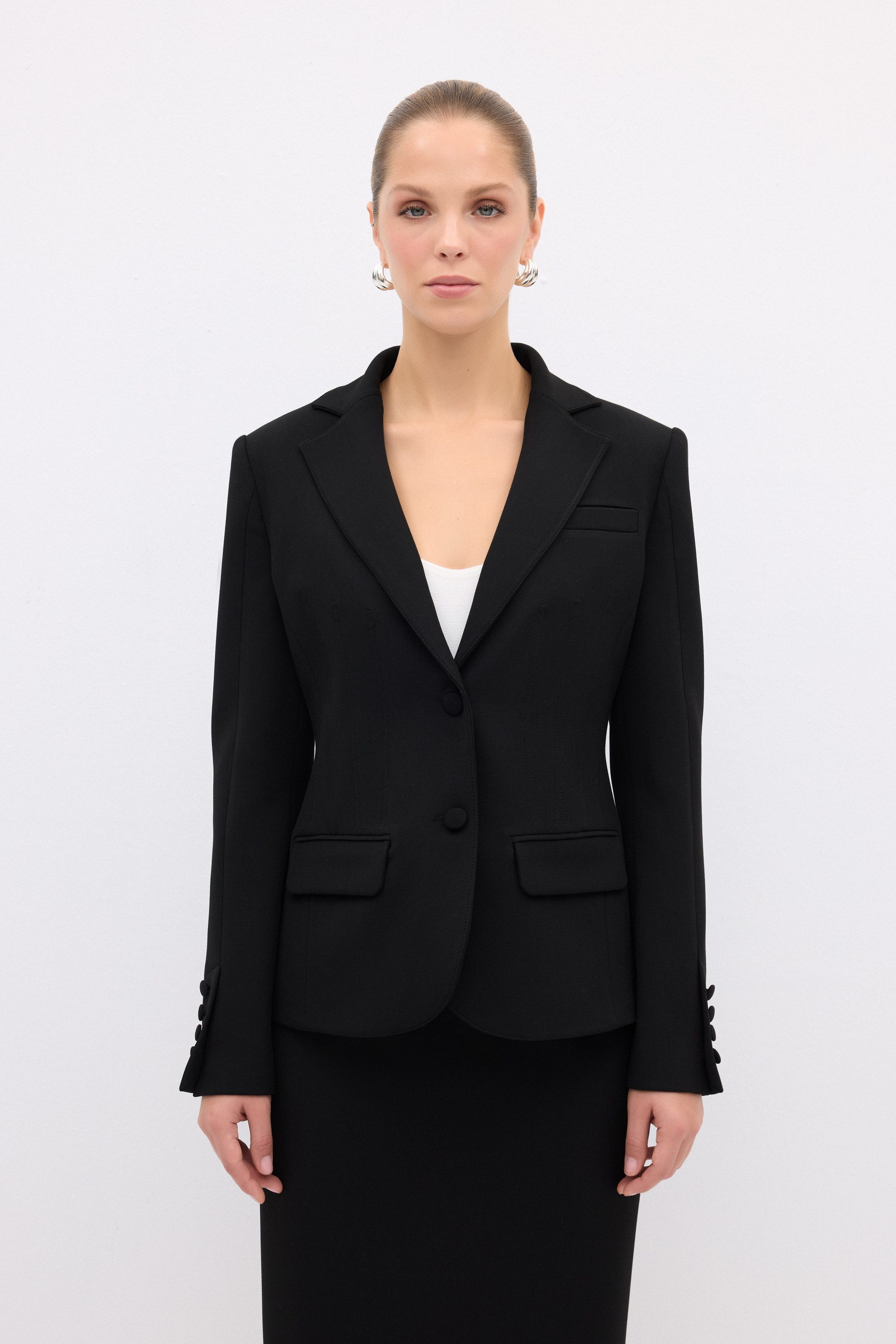 adL Kurzblazer Zweireihige Jacke mit Tasche
