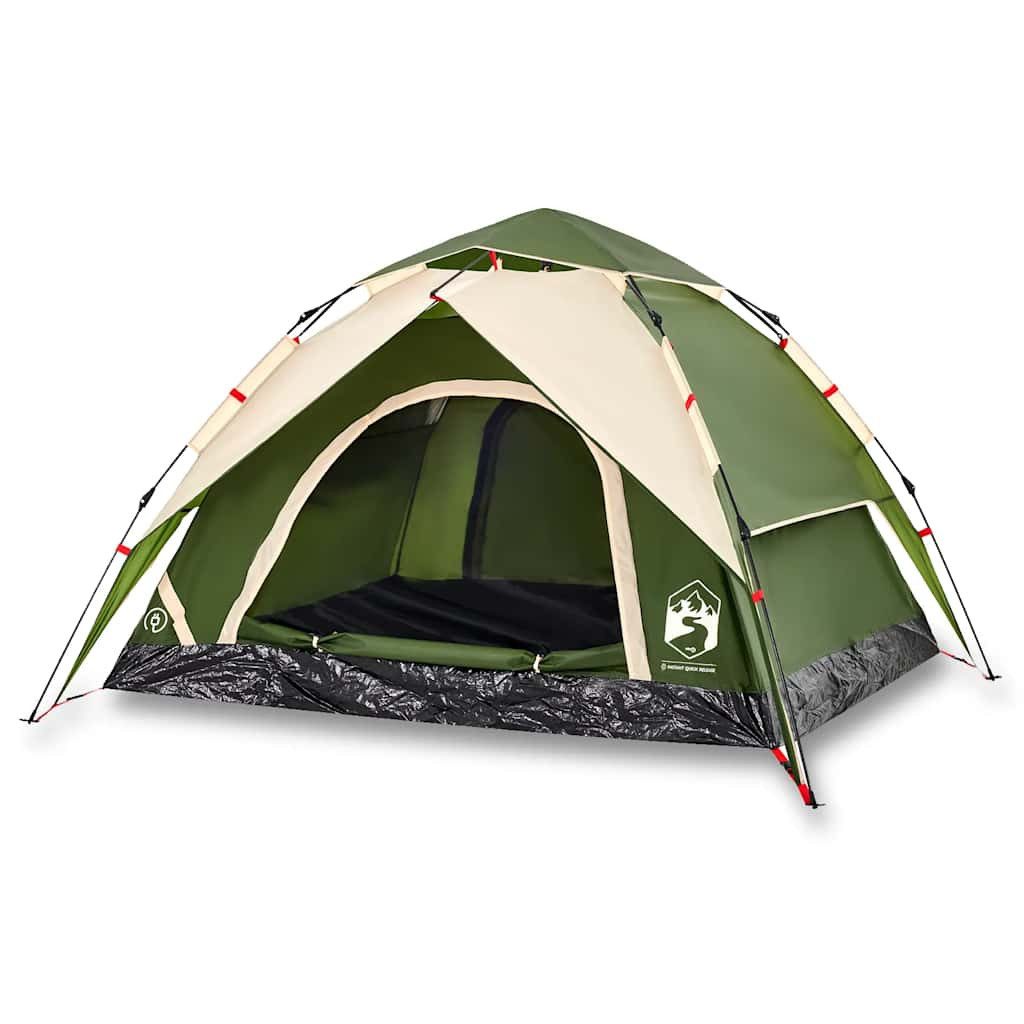vidaXL Kuppelzelt Kuppel-Campingzelt 3 Personen Grün günstig online kaufen