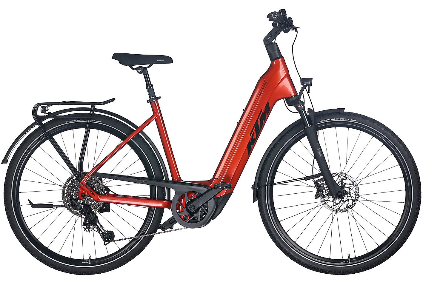 KTM E-Bike KTM Macina Tour CX 830 800 Wh Damen orange 2025, 10 Gang Shimano CUES U6000-11/10 LG shadow+, Kettenschaltung, Bosch Performance Line CX GEN5 smart System