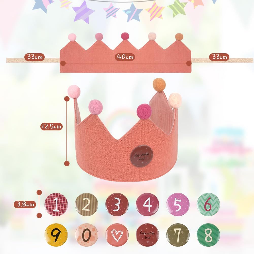 FOUORTUNATE-BEE Geburtstagskerze Geburtstagskrone Kinder, Geburtstagskrone günstig online kaufen