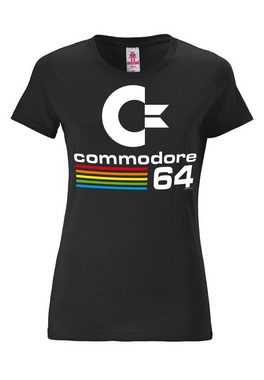 LOGOSHIRT T-Shirt Commodore C64 Logo mit Commodore 64-Logo