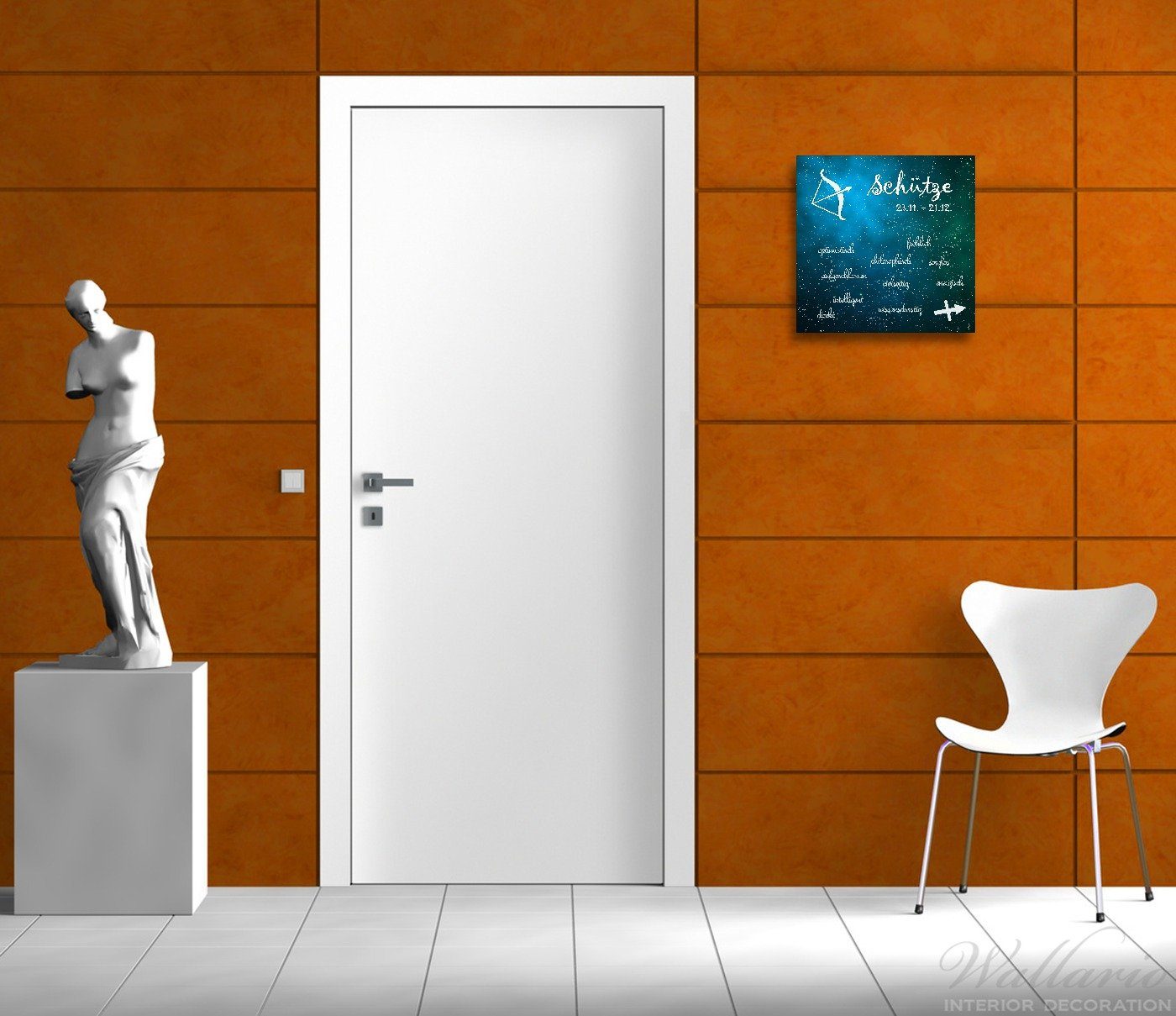 Wallario Acrylglasbild, Sternzeichen Schütze, in verschiedenen Ausführungen