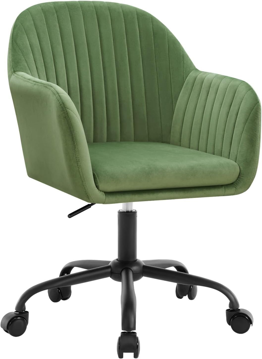 Woltu Schreibtischstuhl, Homeoffice Stuhl mit Rollen, Schminkstuhl höhenverstellbar
