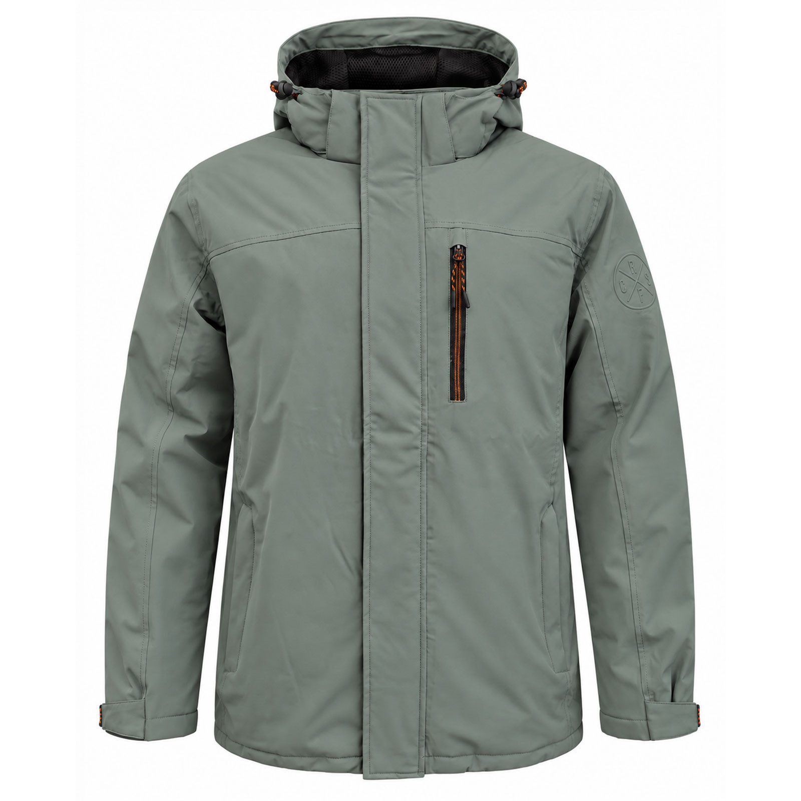 CROSSFIELD Funktionsjacke Herren Funktionsjacke mit Netz- & Taftfutter - Outdoor-Jacke Uni 10.000 mm Wassersäule, Nähte verschweißt, Kapuze abnehmbar, Stehkrage – Bild 4 von 5