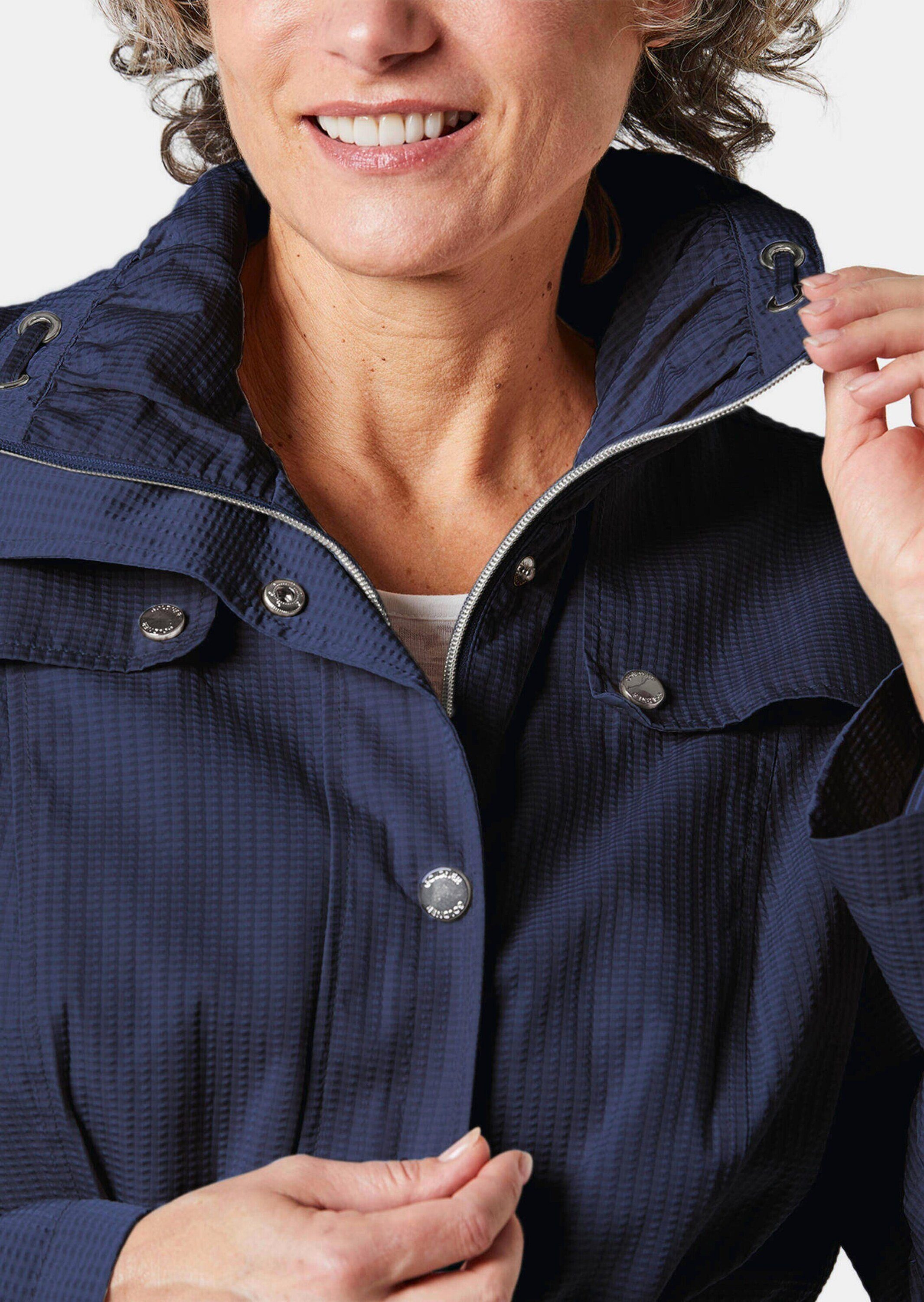 GOLDNER Allwetterjacke Longjacke mit Tunnelzug, Krempelärmeln Gemustertes Design und besonderer Kragenverlauf – Bild 5 von 5
