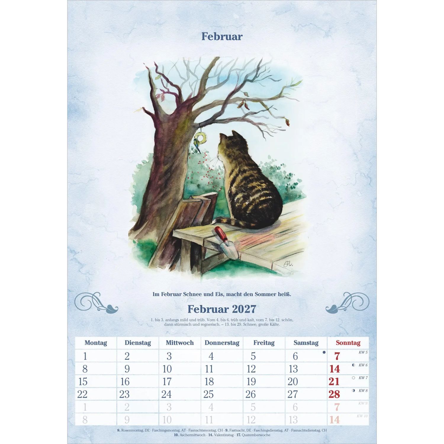 Wandkalender 100-jähriger Kalender 2027 – Bild 2 von 5