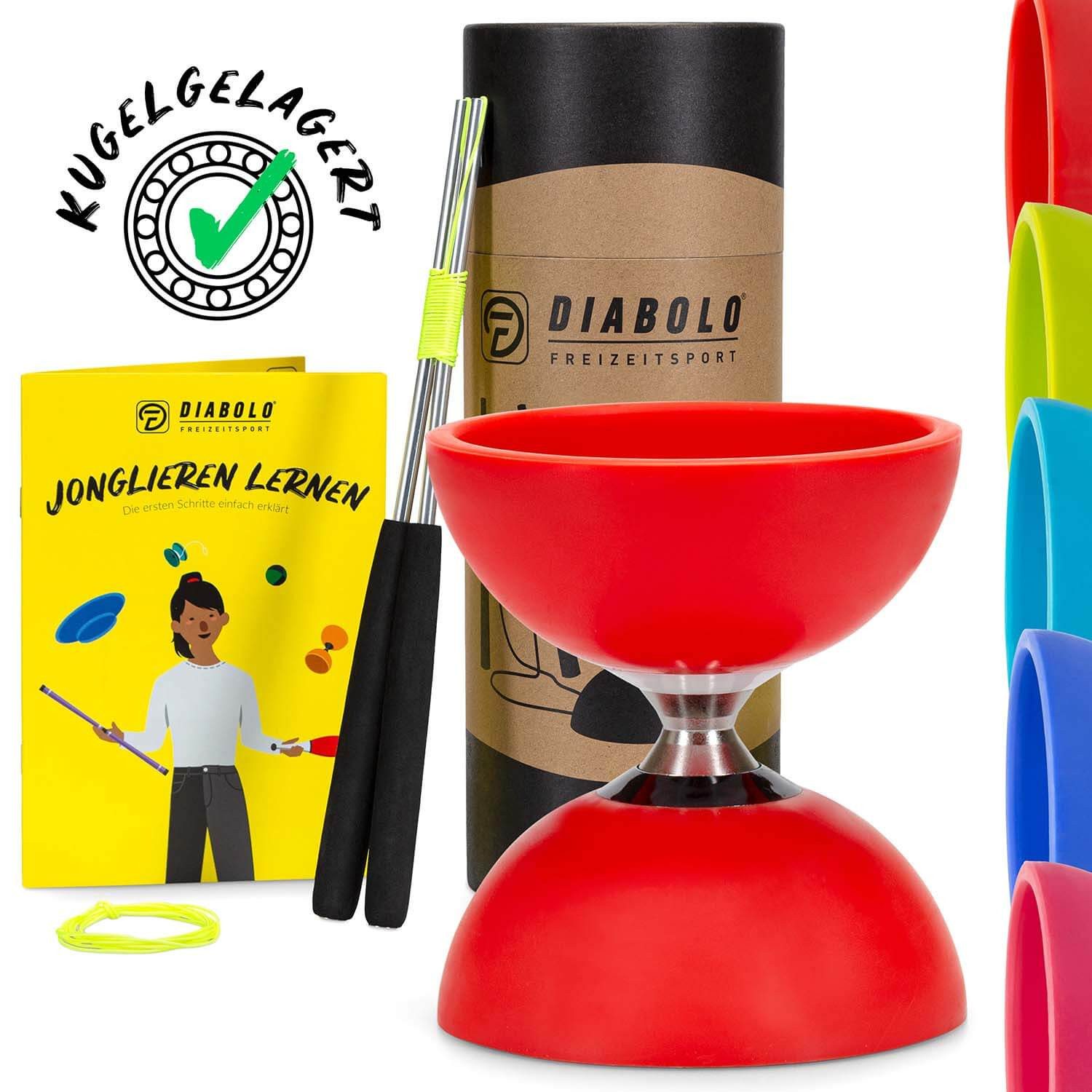 Diabolo Freizeitsport Spiel Diabolo Set Pro (rot)
