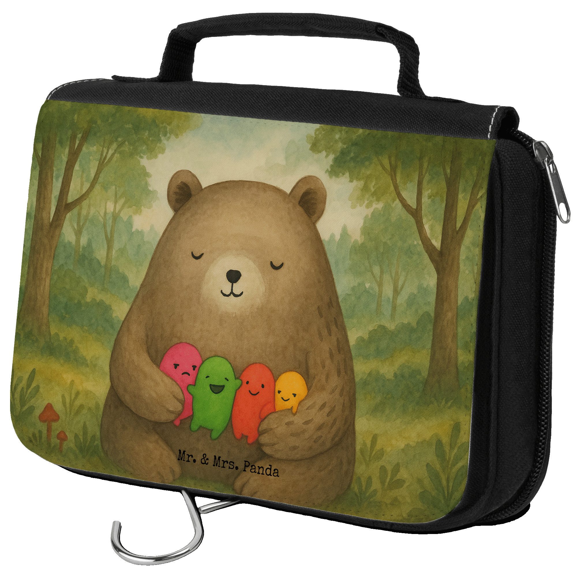 Kulturbeutel Bär Gefühl Design, kulturtäschchen, Weiß, Kulturbeutel, Wahnsinn, Dur