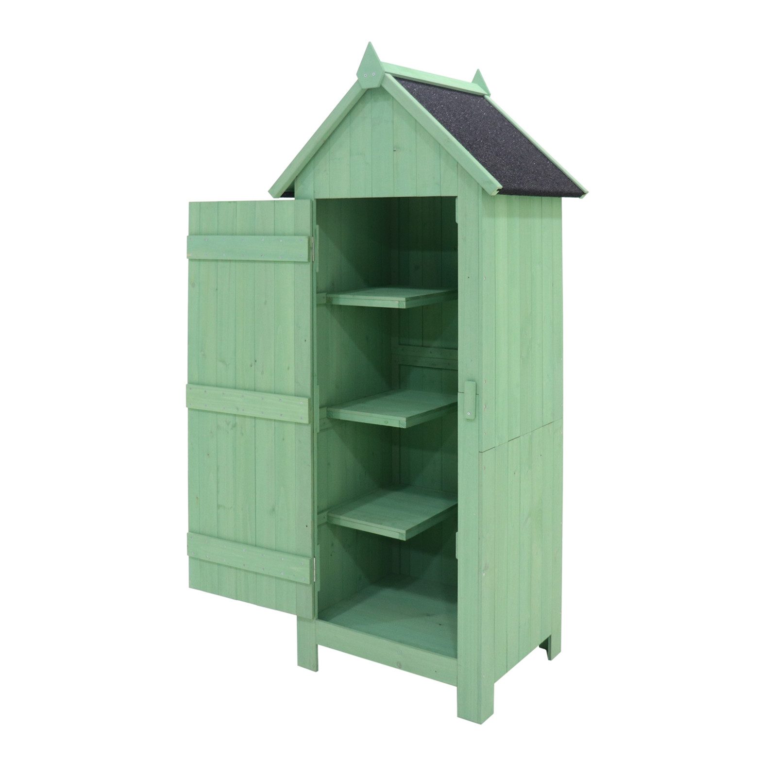 HTI-Living Garten-Geräteschrank Geräteschrank Wilbur Grün, BxT: 53x45.5 cm, (Stück, 1 St., 1 Geräteschrank), Bitumendach Outdoor