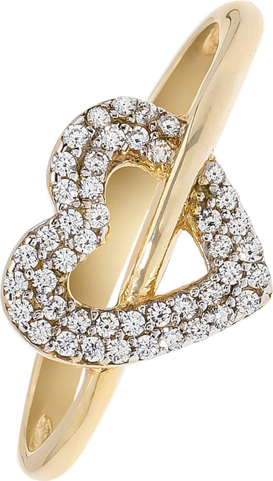 Balia Goldring Balia Ring für 8 Damen Gr.58 Gold Damen (Fingerring), Ringe, 333 Karat 8Kt Herz, - Gelbgold 58 (18,4)