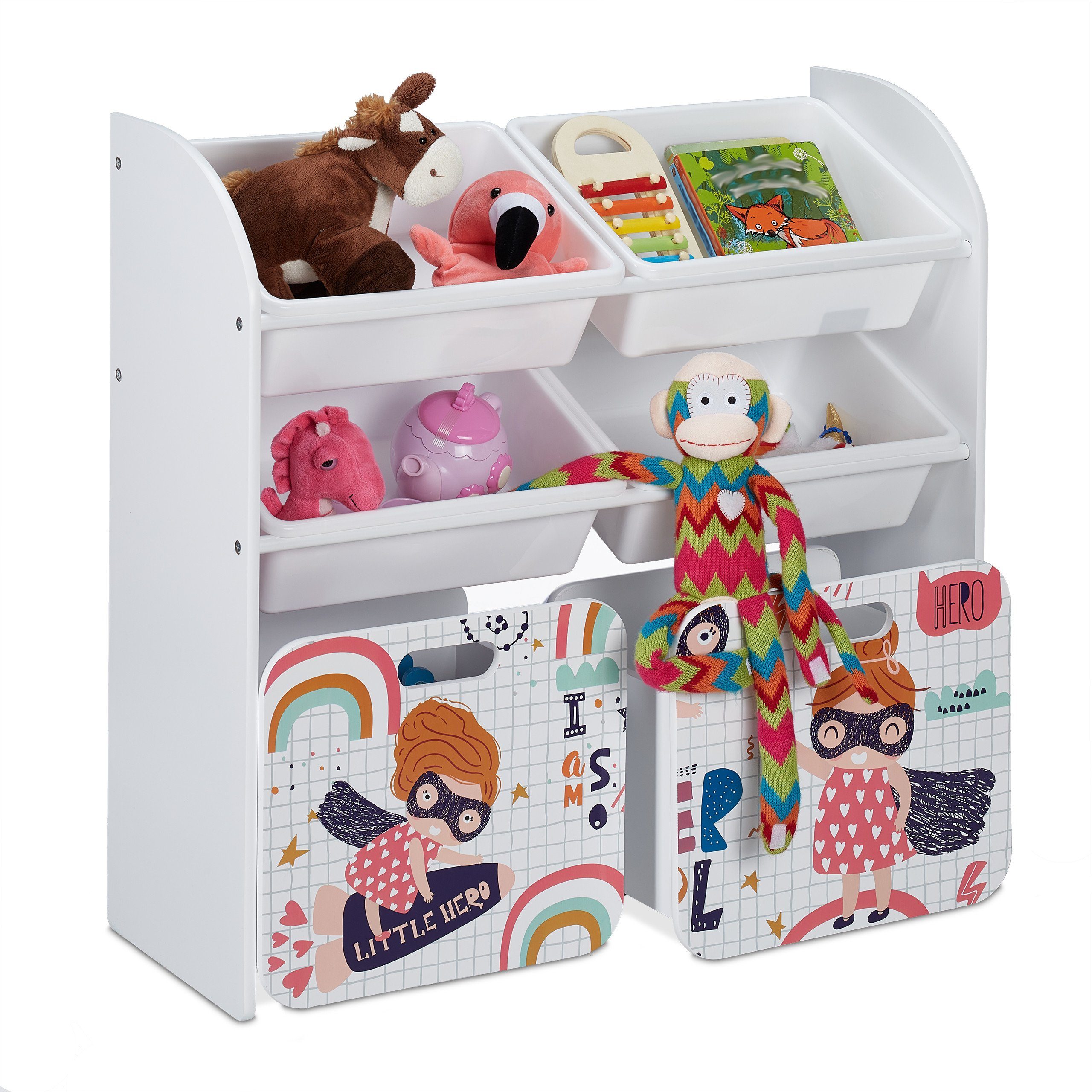 relaxdays Standregal Kinderregal "Kleine Heldin" günstig online kaufen