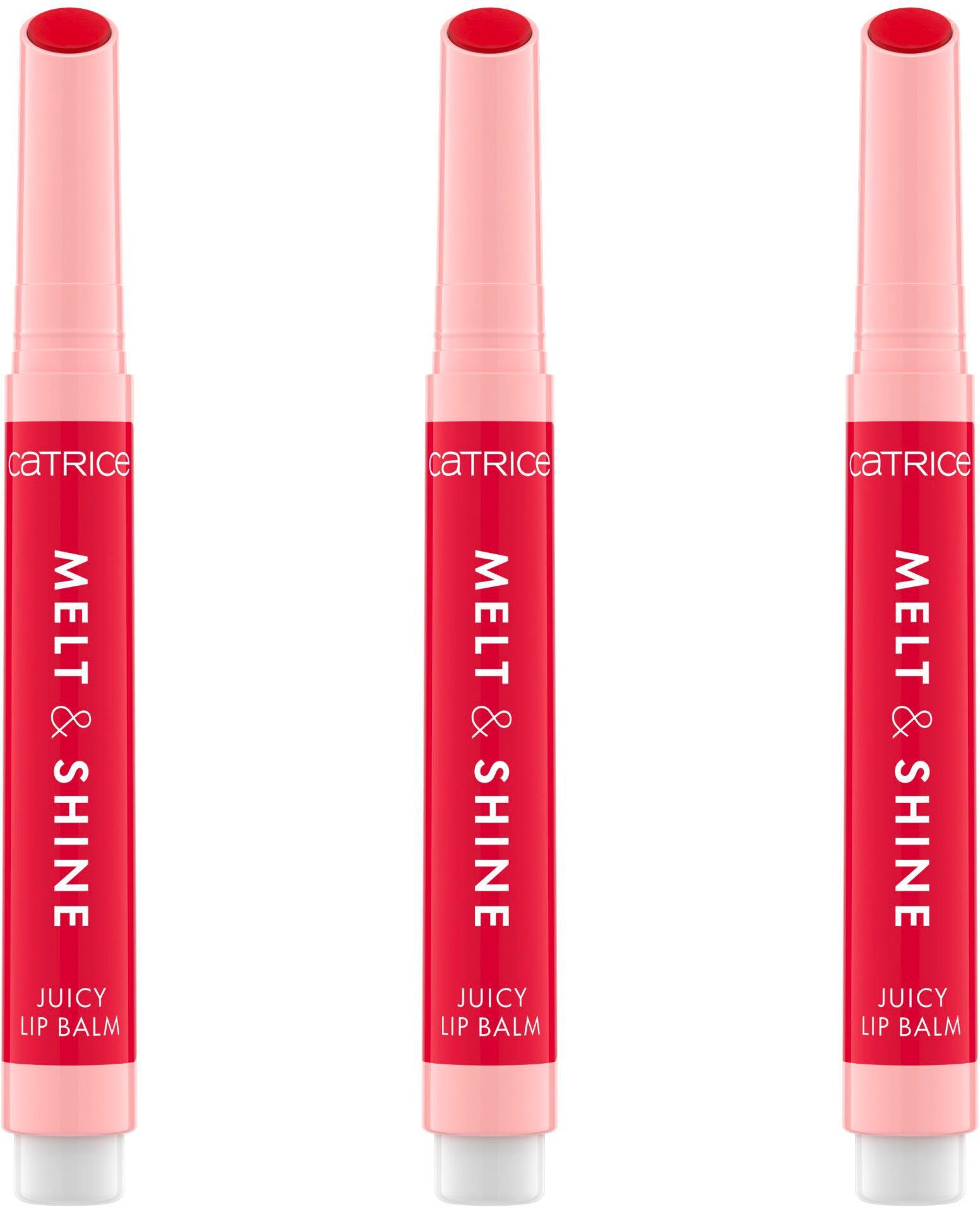 Catrice Lippenbalsam Melt & Shine Juicy Lip Balm, 3-tlg., mit weicher Textur
