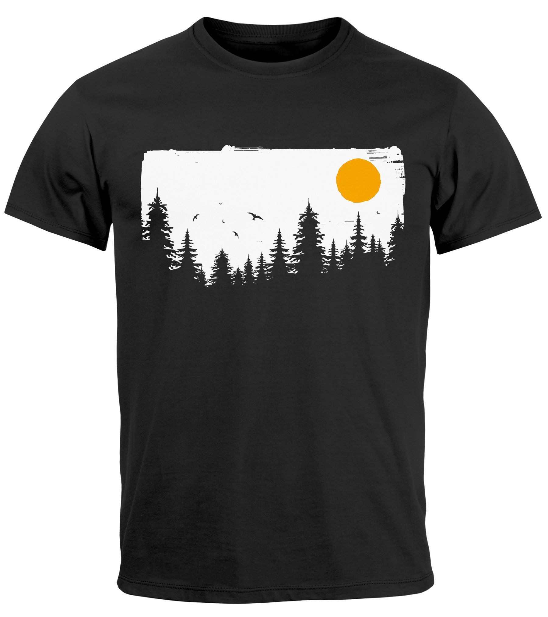 Neverless Print-Shirt Herren T-Shirt Wald Bäume günstig online kaufen