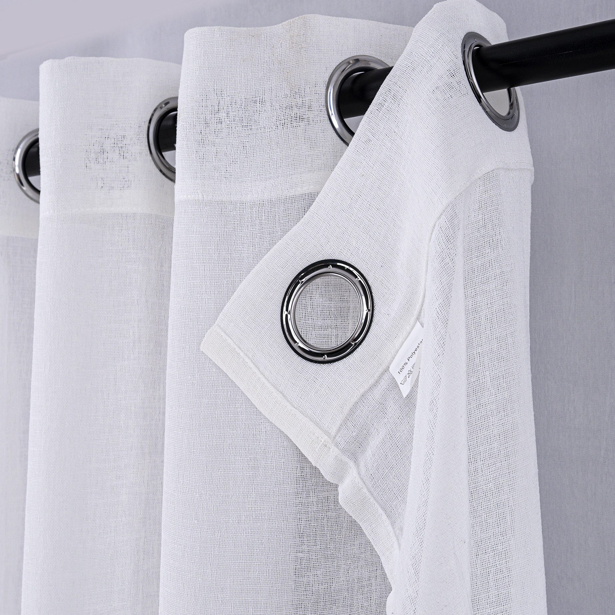 Brilliant Gardine / Transparent / Versch. Farben / 140x245cm / #9004 / Lein günstig online kaufen