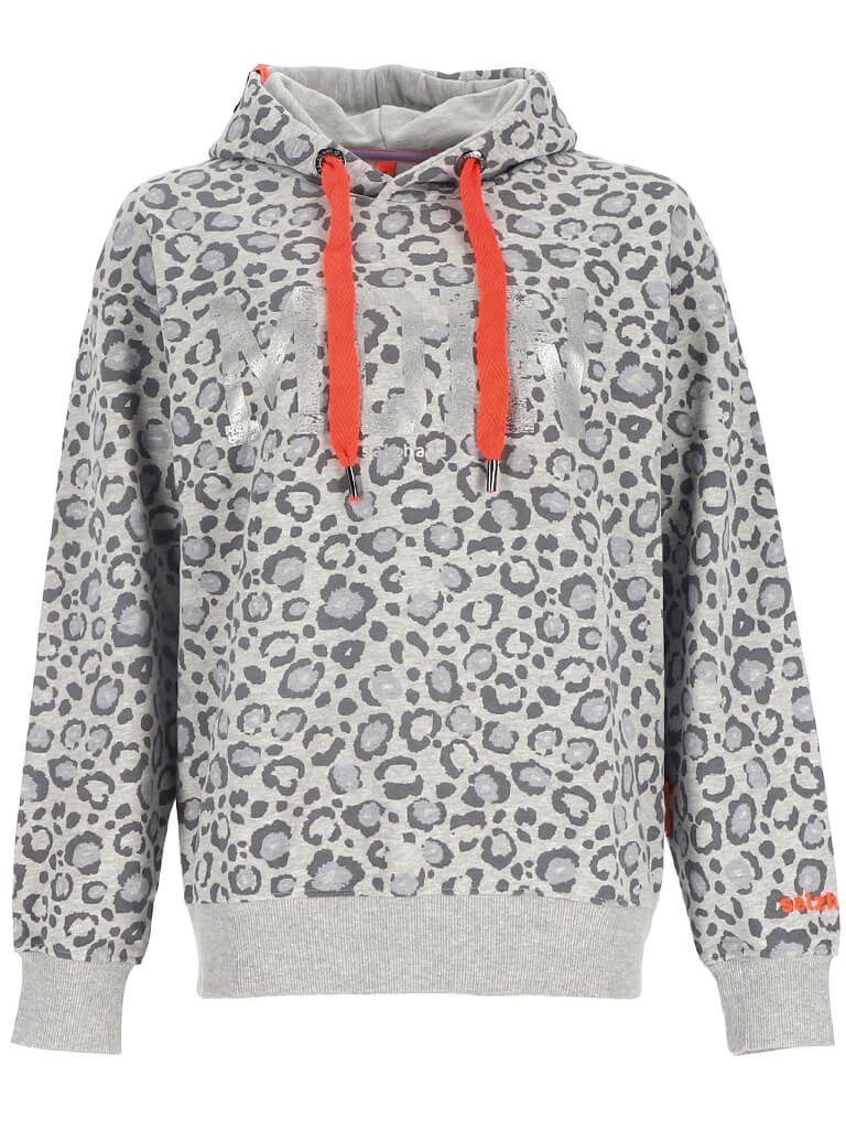 salzhaut Kapuzenpullover Damen Hoodie Week mit Leopardenmuster und Moin-Pri günstig online kaufen