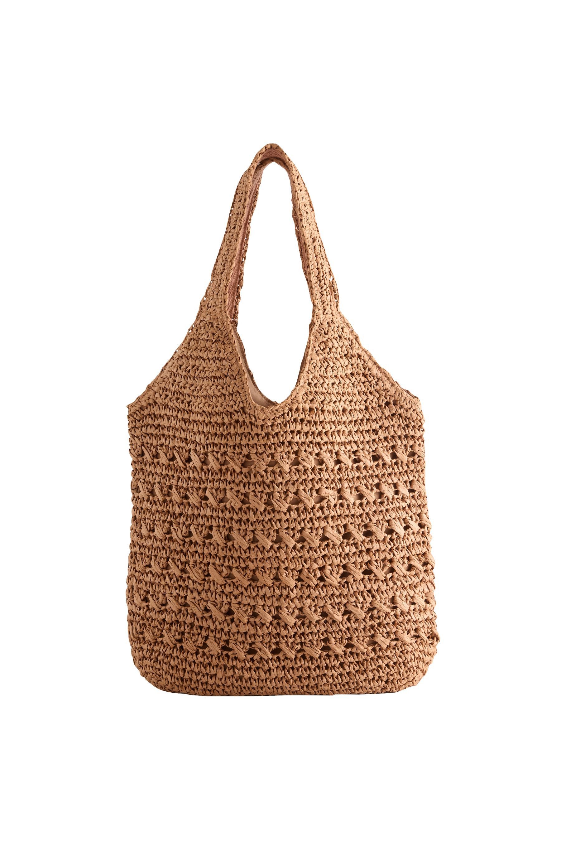 Next Schultertasche Schultertasche in Raffiaoptik (1-tlg)