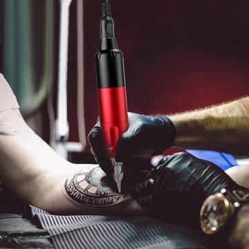 Jioson Schmuck-Tattoo Tattoo Maschine Kit für Anfänger und Tätowiere, 1-tlg., 0-4.5mm Nadellänge 10 Nadeln Motor, Komplettes Set für professionelles Tätowieren