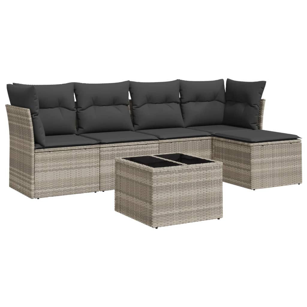 vidaXL Gartenlounge-Set 6-tlg. Garten-Sofagarnitur mit Kissen günstig online kaufen