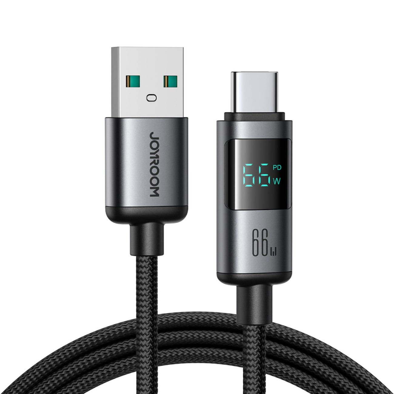 JOYROOM Pro Prism USB-Kabel, (120 cm), 66W USB-A auf USB-C Kabel mit LED-Anzeige 1,2m