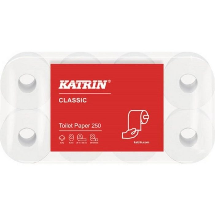 KATRIN Toilettenpapier 64er Pack Toilettenpapier Katrin Classic 250 2-lagig 64 RL a 250 Blatt